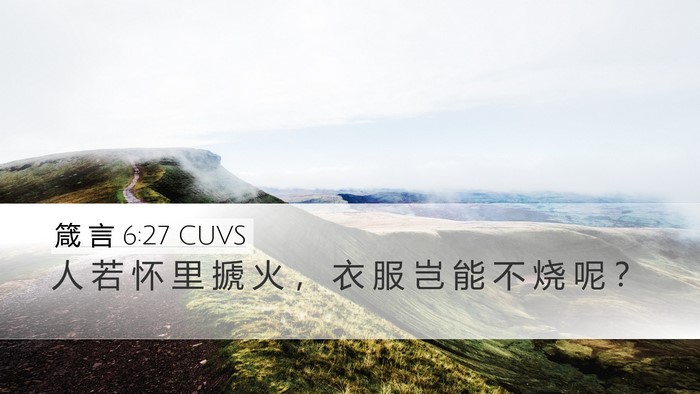 箴 言 6:27 CUVS Bible Verse Image