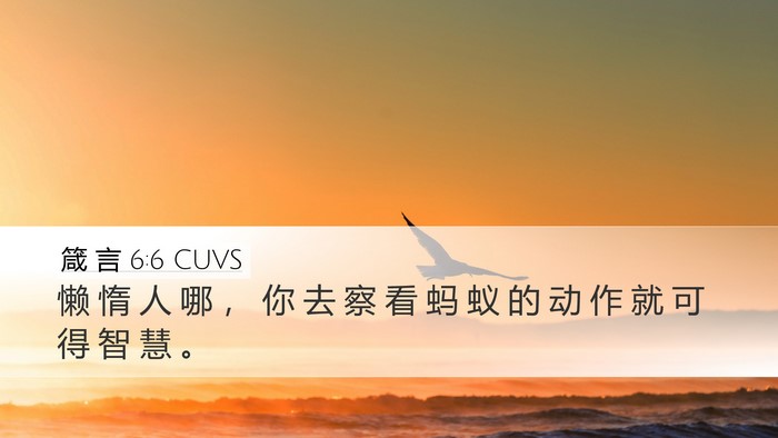 箴 言 6:6 CUVS Bible Verse Image