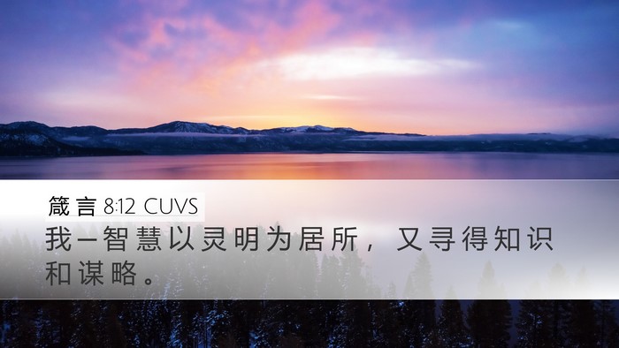 箴 言 8:12 CUVS Bible Verse Image