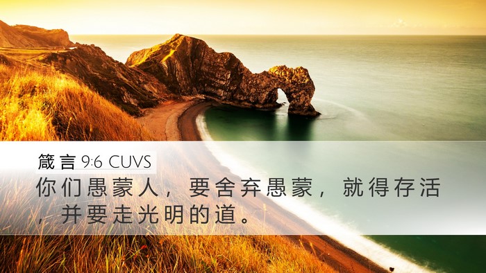 箴 言 9:6 CUVS Bible Verse Image