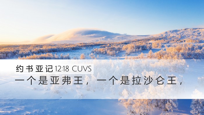 约 书 亚 记 12:18 CUVS Bible Verse Image