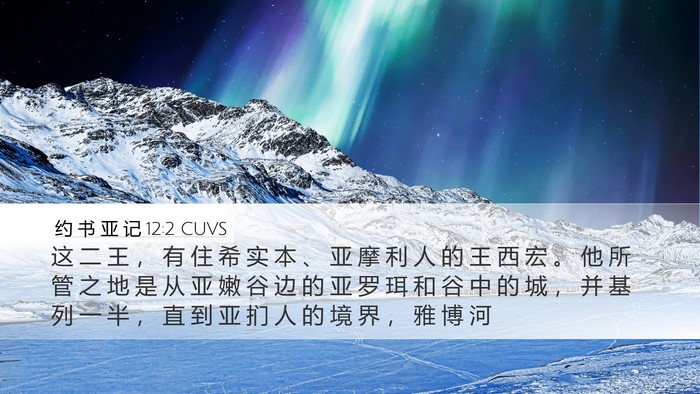 约 书 亚 记 12:2 CUVS Bible Verse Image