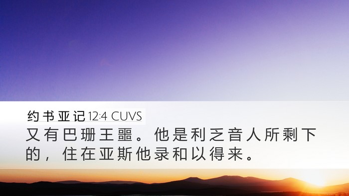 约 书 亚 记 12:4 CUVS Bible Verse Image