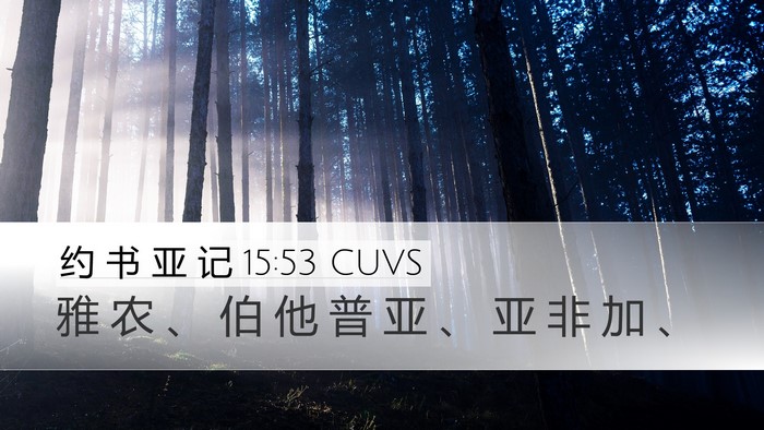 约 书 亚 记 15:53 CUVS Bible Verse Image