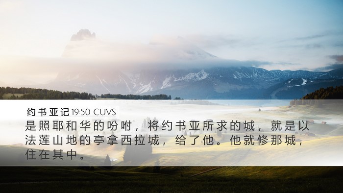 约 书 亚 记 19:50 CUVS Bible Verse Image