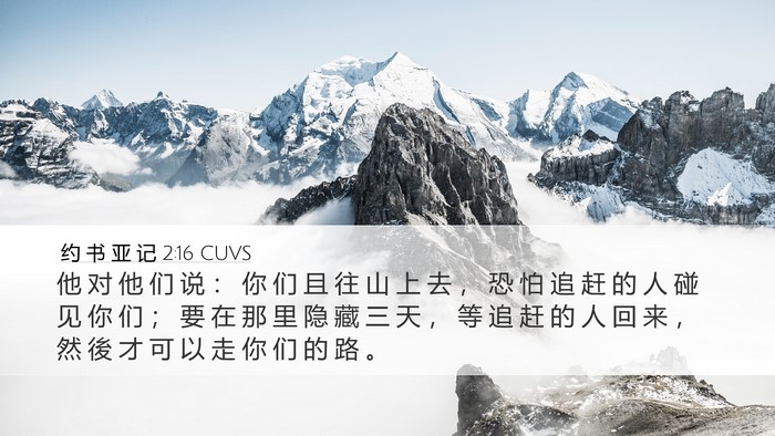 约 书 亚 记 2:16 CUVS Bible Verse Image