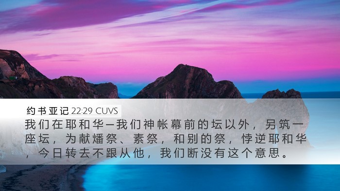 约 书 亚 记 22:29 CUVS Desktop Wallpaper - 我 们 在 耶 和 华 ─ 我 们 神 帐 幕 - Desktop Bible Verse Wallpaper