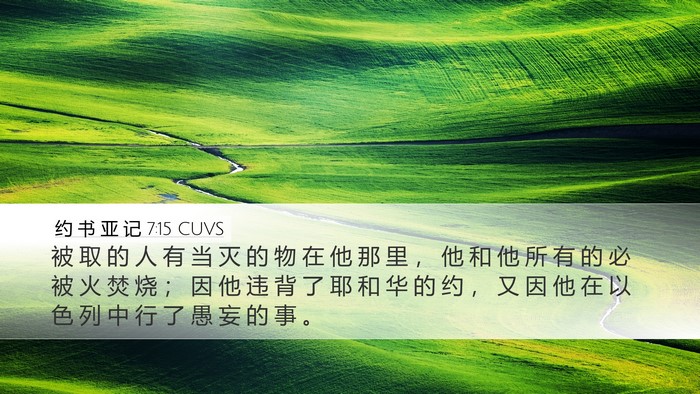 约 书 亚 记 7:15 CUVS Bible Verse Image