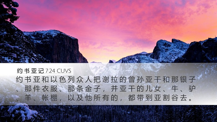 约 书 亚 记 7:24 CUVS Bible Verse Image