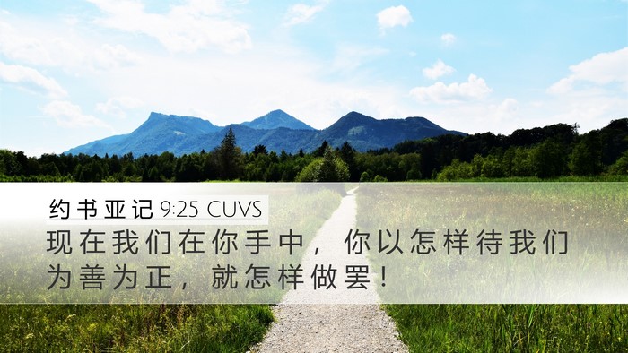 约 书 亚 记 9:25 CUVS Desktop Wallpaper - 现 在 我 们 在 你 手 中 ， 你 以 怎 - Desktop Bible Verse Wallpaper
