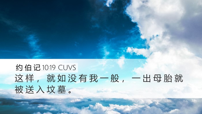 约 伯 记 10:19 CUVS Desktop Wallpaper - 这 样 ， 就 如 没 有 我 一 般 ， 一 - Desktop Bible Verse Wallpaper