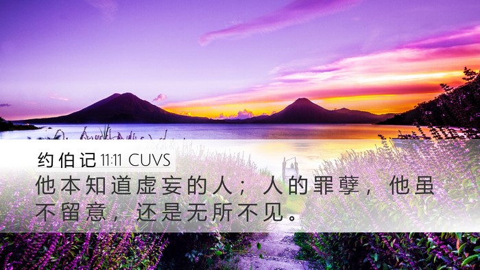 约 伯 记 11:11 CUVS Bible Verse Image