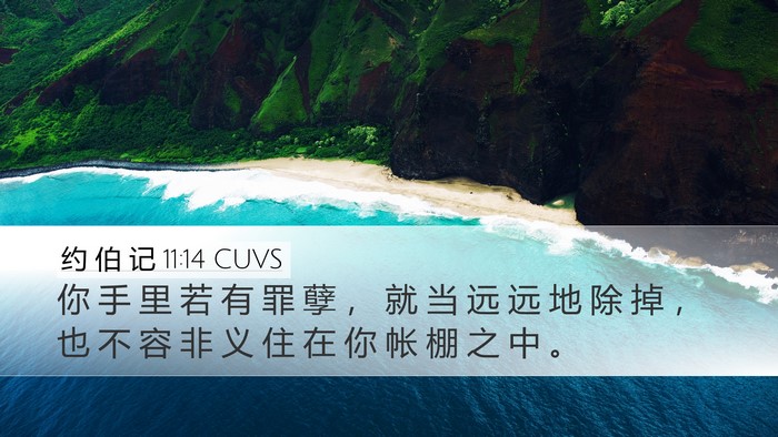 约 伯 记 11:14 CUVS Bible Verse Image