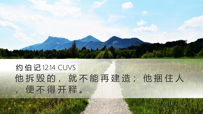 约 伯 记 12:14 CUVS Bible Verse Image
