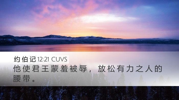 约 伯 记 12:21 CUVS Bible Verse Image