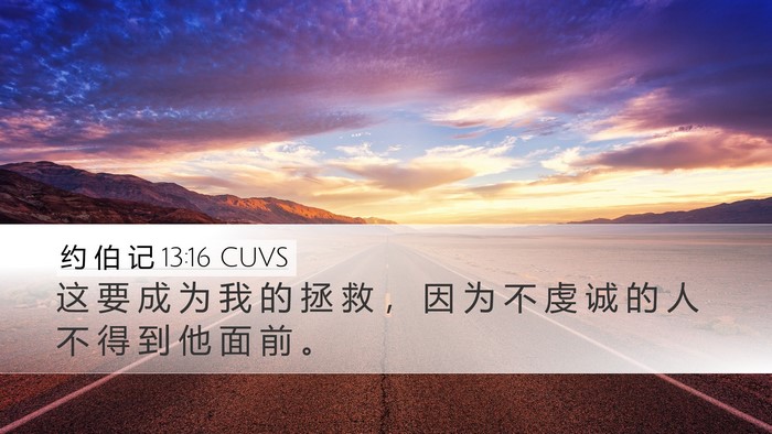 约 伯 记 13:16 CUVS Bible Verse Image