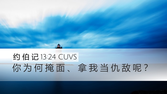 约 伯 记 13:24 CUVS Bible Verse Image