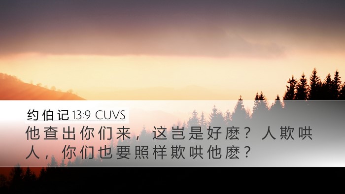 约 伯 记 13:9 CUVS Bible Verse Image
