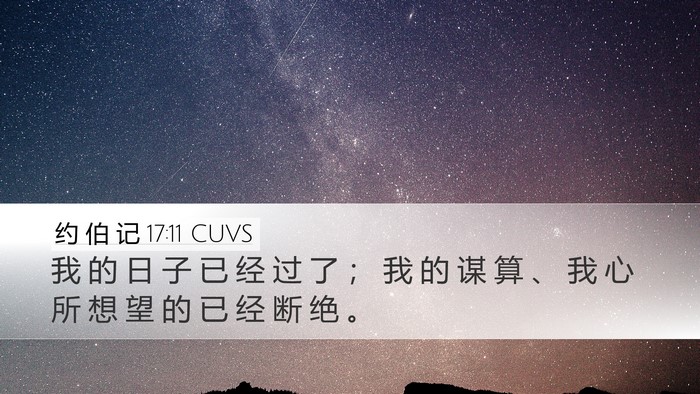 约 伯 记 17:11 CUVS Bible Verse Image