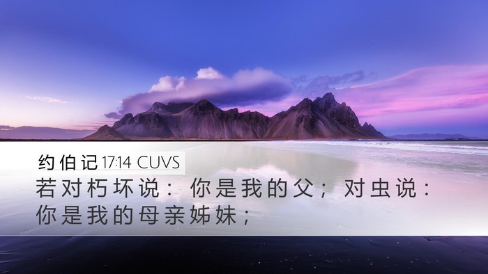 约 伯 记 17:14 CUVS Bible Verse Image