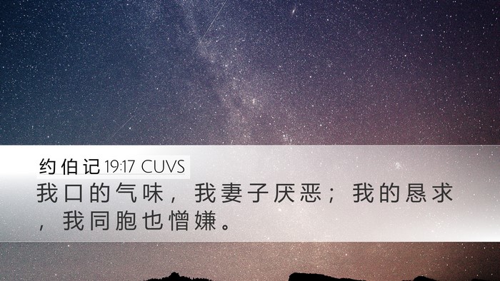 约 伯 记 19:17 CUVS Bible Verse Image