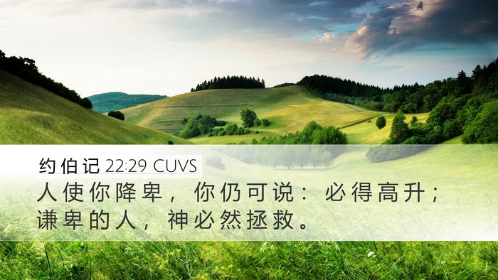 约 伯 记 22:29 CUVS Bible Verse Image
