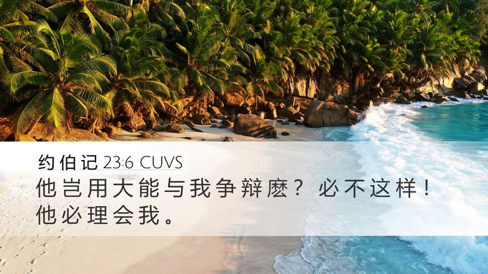 约 伯 记 23:6 CUVS Bible Verse Image