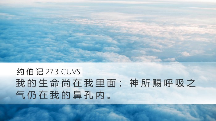 约 伯 记 27:3 CUVS Bible Verse Image