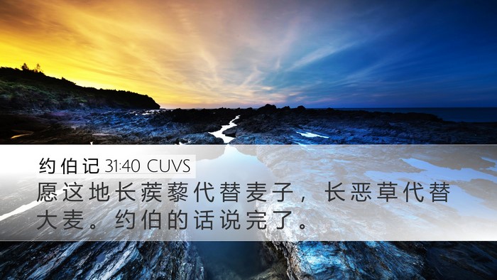 约 伯 记 31:40 CUVS Bible Verse Image