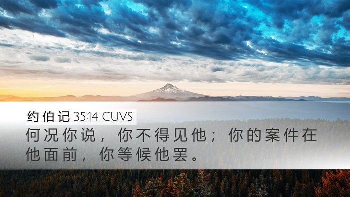 约 伯 记 35:14 CUVS Bible Verse Image