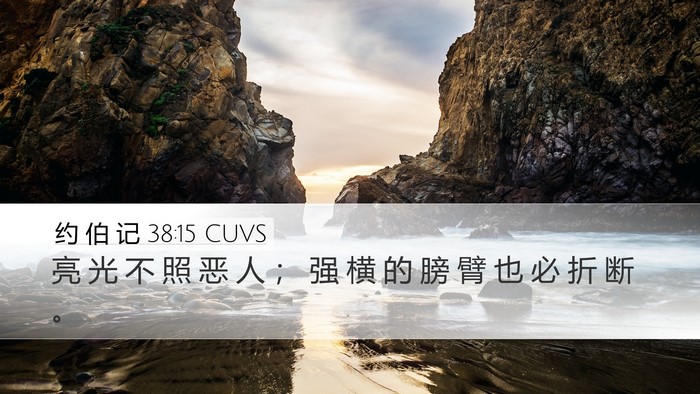 约 伯 记 38:15 CUVS Bible Verse Image