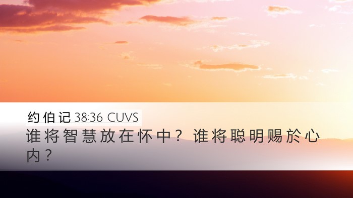 约 伯 记 38:36 CUVS Bible Verse Image