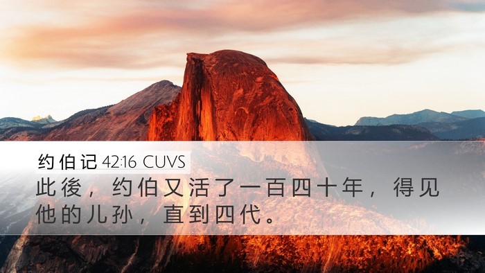 约 伯 记 42:16 CUVS Bible Verse Image