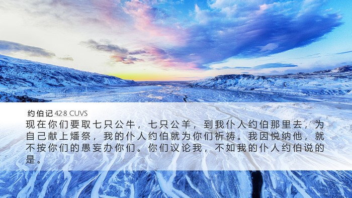 约 伯 记 42:8 CUVS Bible Verse Image