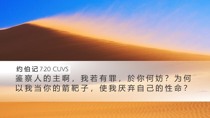约 伯 记 7:20 CUVS Bible Verse Image
