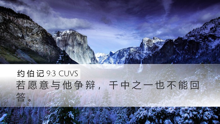约 伯 记 9:3 CUVS Bible Verse Image