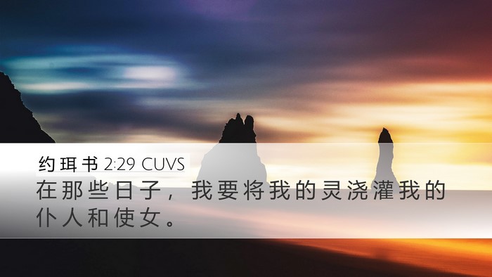 约 珥 书 2:29 CUVS Desktop Wallpaper - 在 那 些 日 子 ， 我 要 将 我 的 灵 - Desktop Bible Verse Wallpaper
