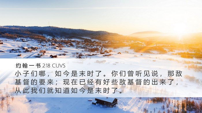 约 翰 一 书 2:18 CUVS Bible Verse Image