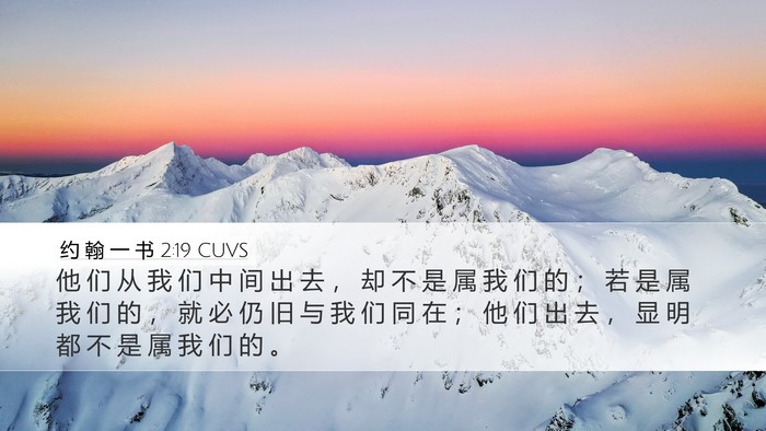 约 翰 一 书 2:19 CUVS Bible Verse Image