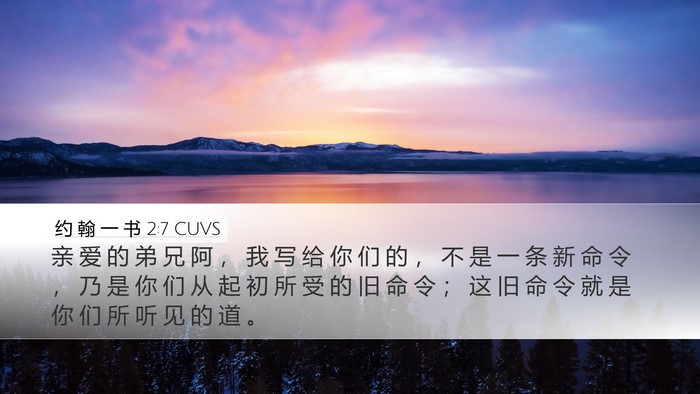 约 翰 一 书 2:7 CUVS Bible Verse Image