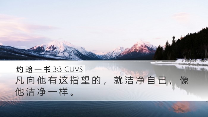 约 翰 一 书 3:3 CUVS Bible Verse Image