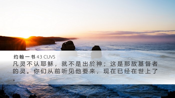 约 翰 一 书 4:3 CUVS Bible Verse Image