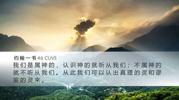约 翰 一 书 4:6 CUVS Bible Verse Image