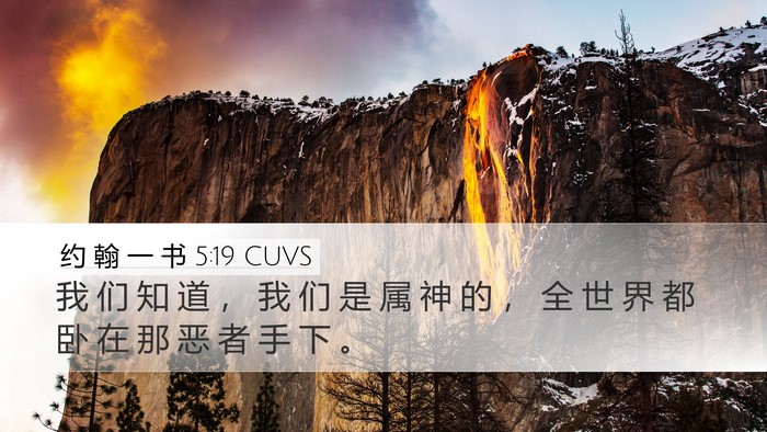 约 翰 一 书 5:19 CUVS Bible Verse Image