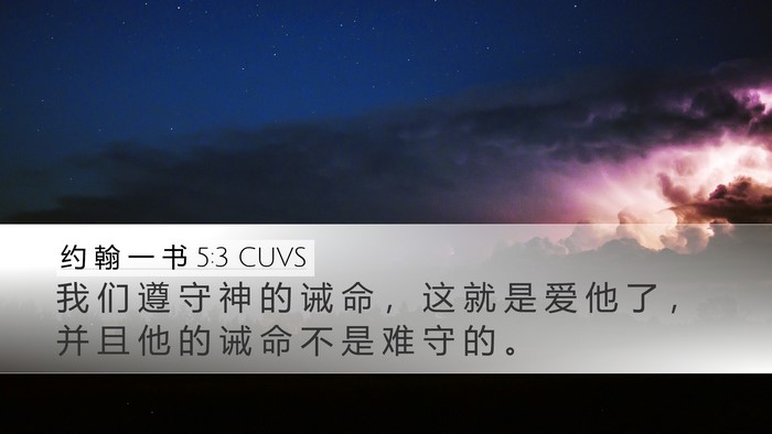约 翰 一 书 5:3 CUVS Bible Verse Image