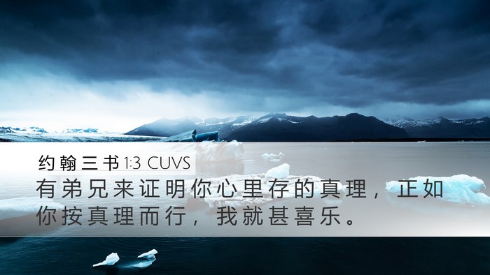 约 翰 三 书 1:3 CUVS Bible Verse Image