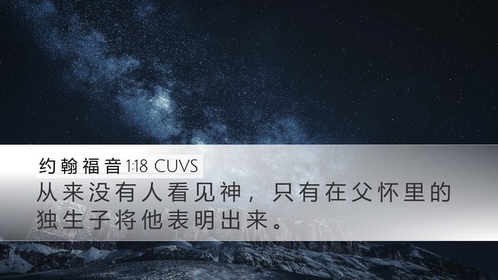 约 翰 福 音 1:18 CUVS Bible Verse Image