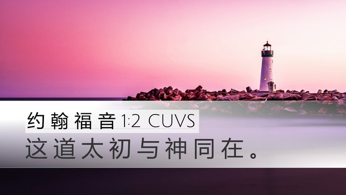 约 翰 福 音 1:2 CUVS Bible Verse Image
