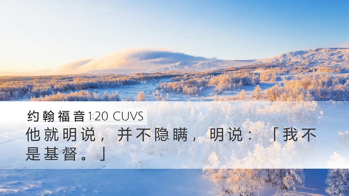 约 翰 福 音 1:20 CUVS Bible Verse Image