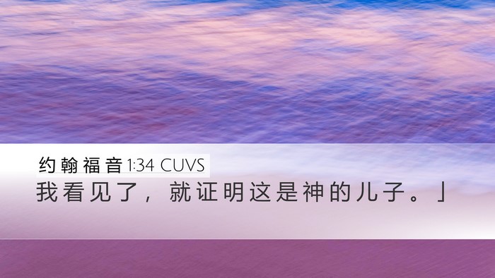 约 翰 福 音 1:34 CUVS Bible Verse Image